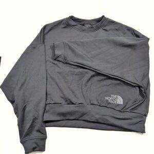 The North Face Womens Medium Horizon Performance Fleece Crew Black Cropped